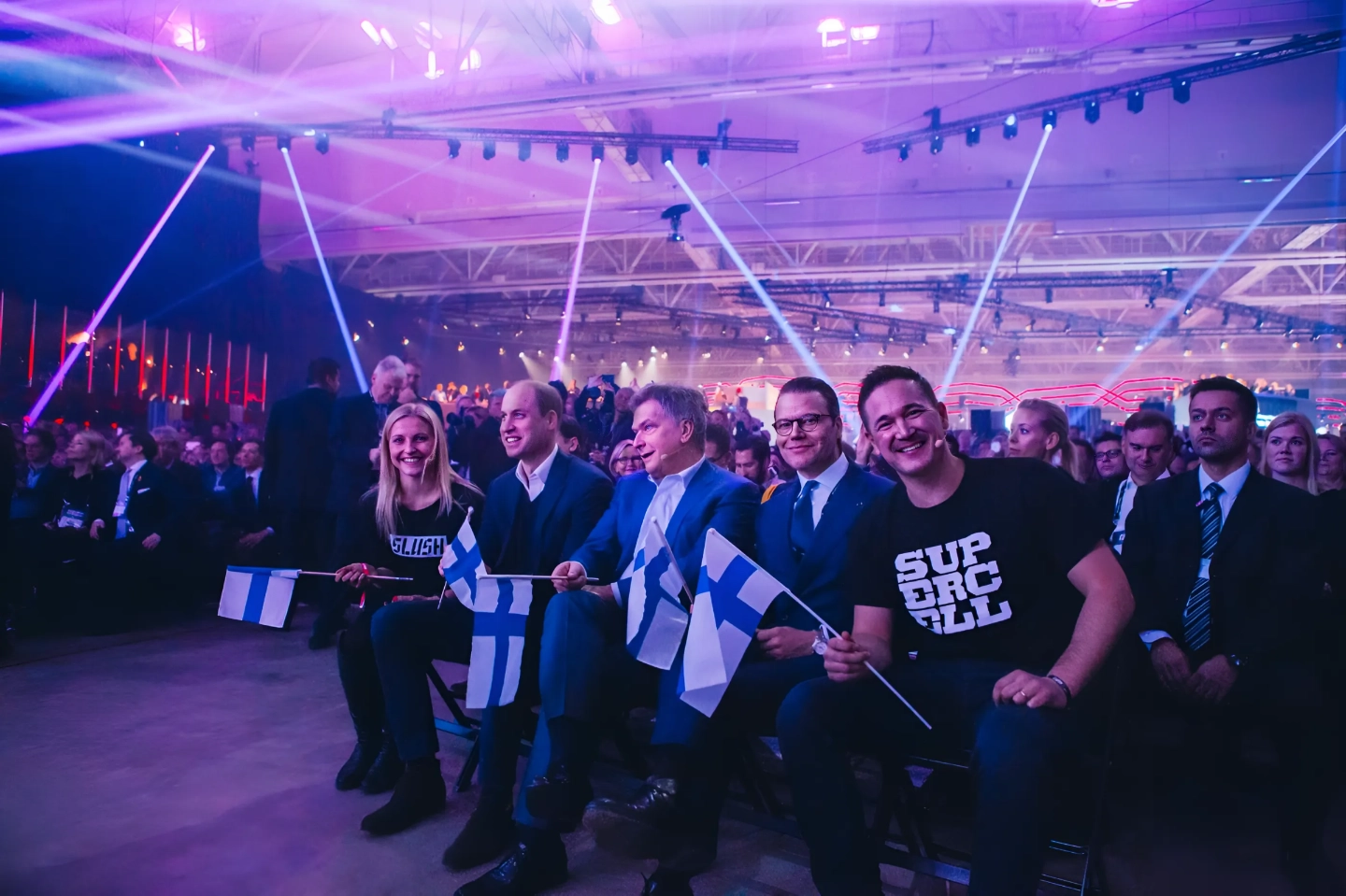 People at Slush smiling at the camera People at Slush smiling at the camera