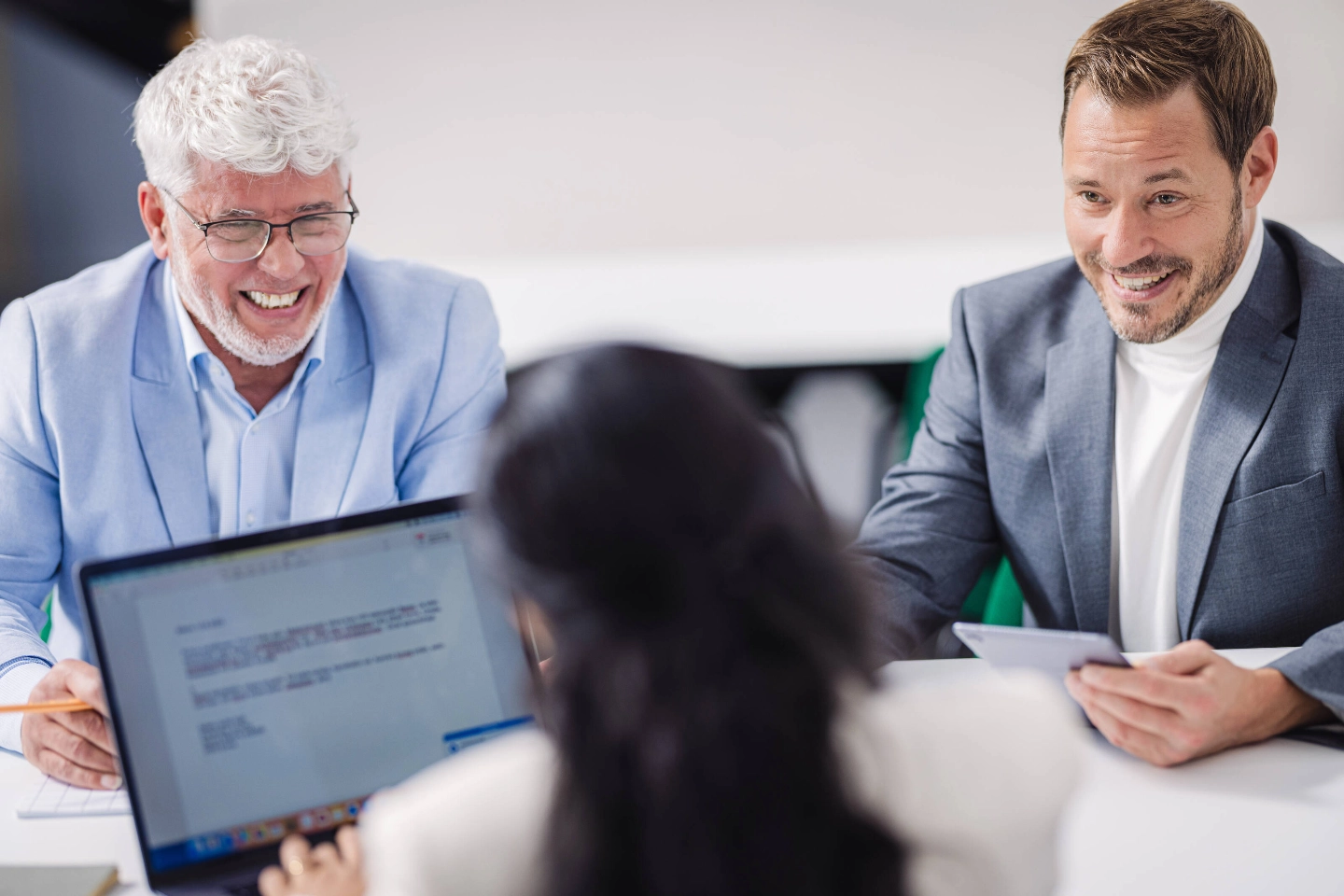 People are discussing at office People are discussing at office