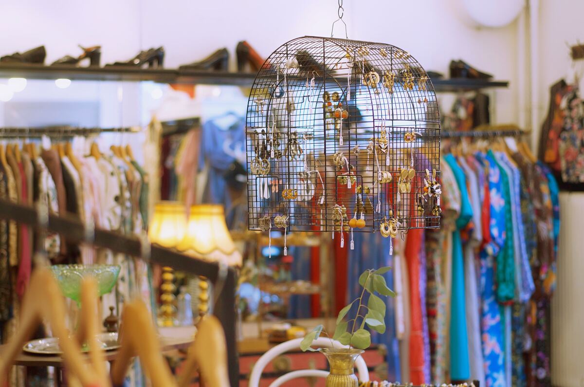 Inside Vintage Garden boutique.