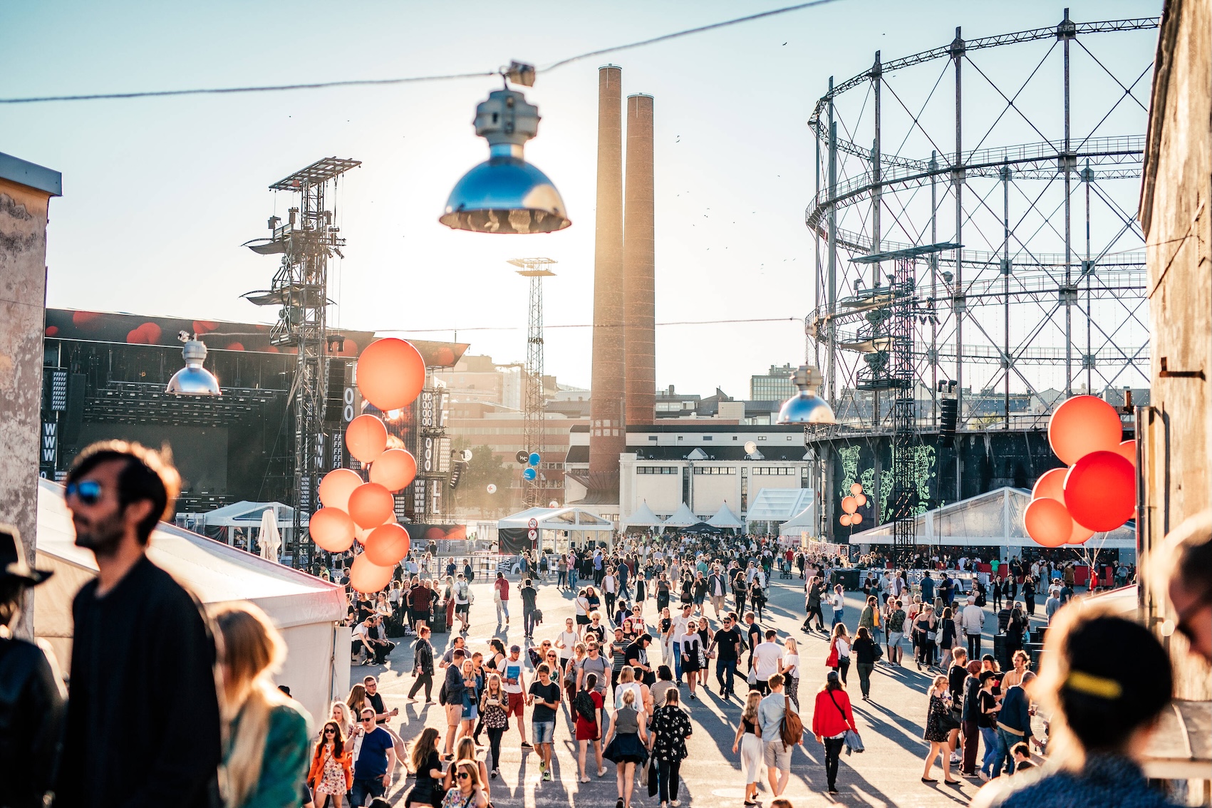 Des personnes au Flow Festival à Helsinki.