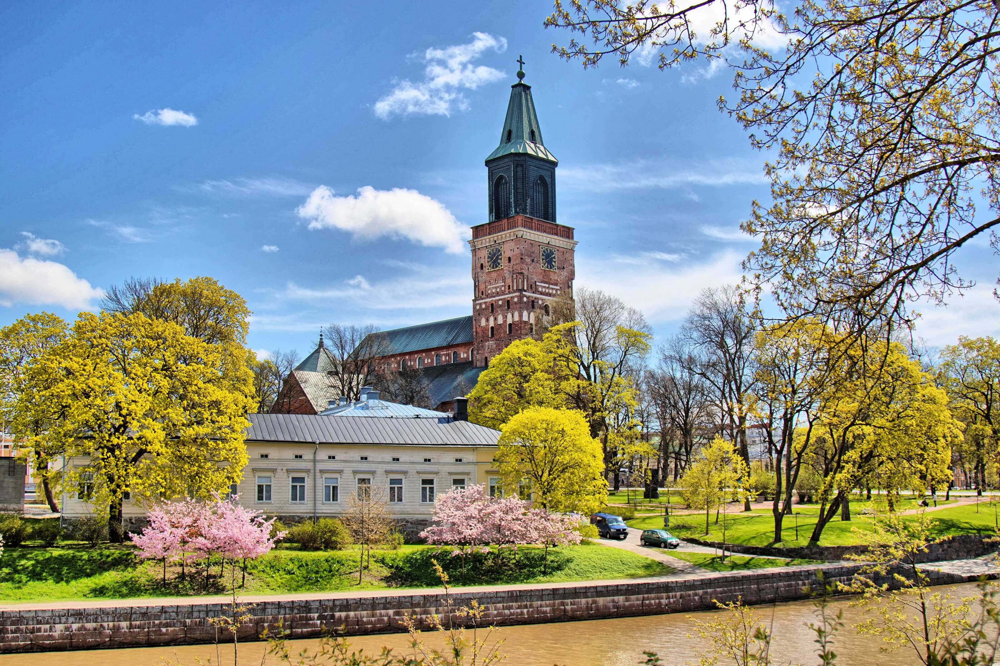 Turku Cathedral alongside the Aurajoki River. - Timo Oksanen