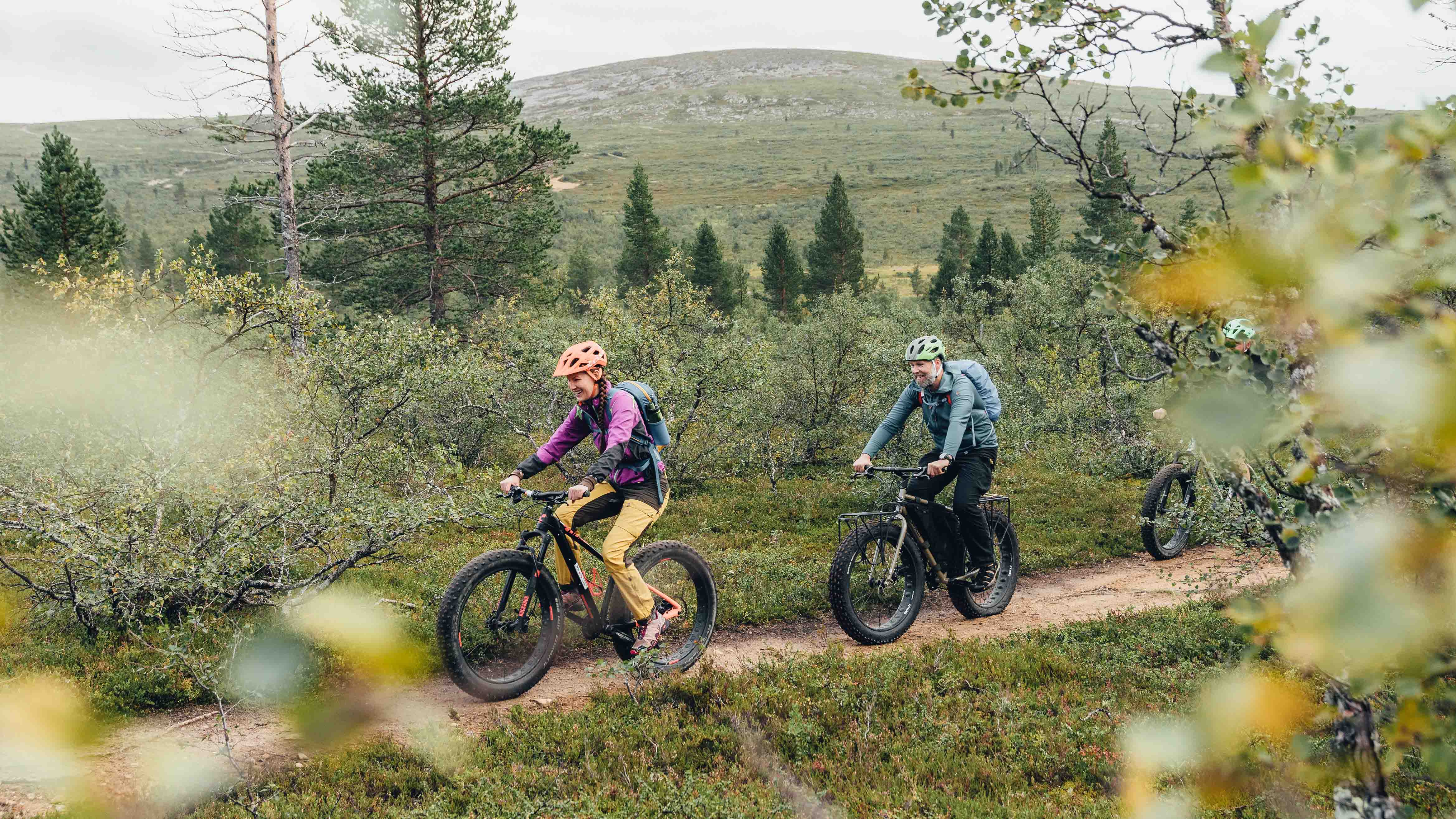 Biking on the fells.